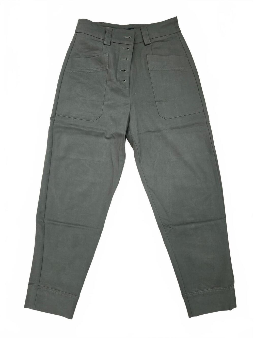 Express Olive Green High-Waisted Utility Pants Cargo Trousers Size 4L